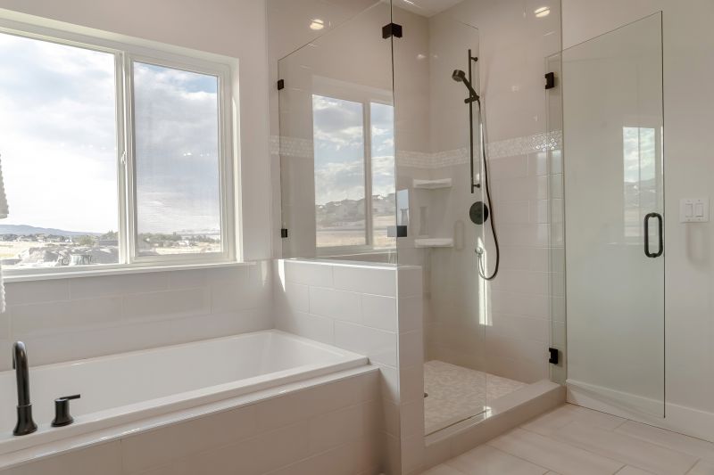 Glass-Enclosed Bathtub